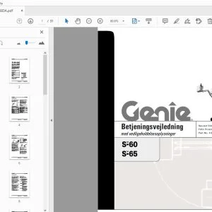 Genie S-60 S-65 Betjeningsvejledning 43648DA Download PDF