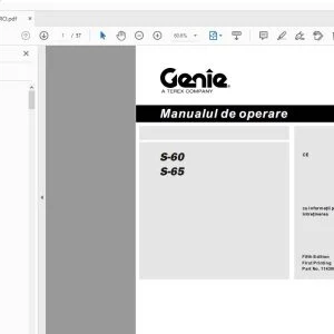 Genie S-60 S-65 Manualul de operare 114306RO - PDF DOWNLOAD