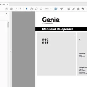 Genie S-60 S-65 Manualul de operare 1261730RO - PDF DOWNLOAD