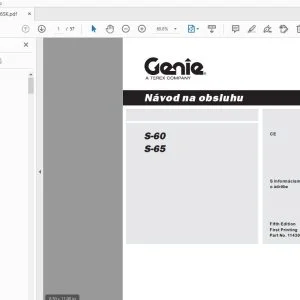 Genie S-60 S-65 Návod na obsluhu 114306SK - PDF DOWNLOAD