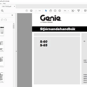 Genie S-60 S-65 Stjórnandahandbók - PDF DOWNLOAD