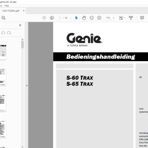 Genie S-60 TRAX S-65 TRAX Bedieningshandleiding 1261733DU - PDF DOWNLOAD