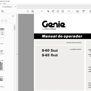 Genie S-60 TRAX S-65 TRAX Manual do operador 133249PB - PDF DOWNLOAD