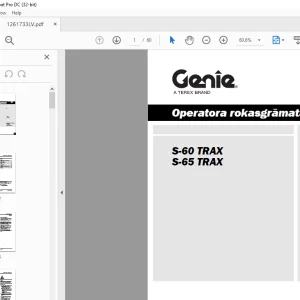 Genie GR-20J GR-26J Operatora rokasgrāmata 216596LVGT - PDF