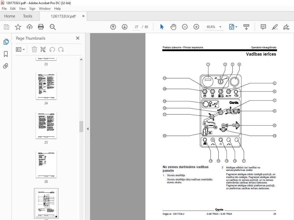 Genie GR-20J GR-26J Operatora rokasgrāmata 216596LVGT - PDF - Image 2