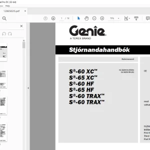 Genie S-60 XC S-65 XC S-60 HF S-65 HF S-60 TRAX S-60 TRAX Stjórnandahandbók