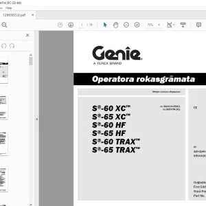 Genie S-60 XC S-65 XC S-60 HF S-65 HF S-60 TRAX S-65 TRAX Operatora rokasgrāmata - PDF DOWNLOAD