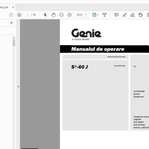 Genie S-60J Manualul de operare 1283765RO - PDF DOWNLOAD
