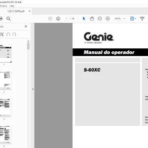 Genie S-60XC Manual do Operador 1261736PB - PDF DOWNLOAD