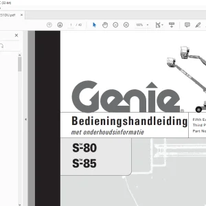 Genie S-80 S-85 Bedieningshandleiding 1000231DU - PDF DOWNLOAD