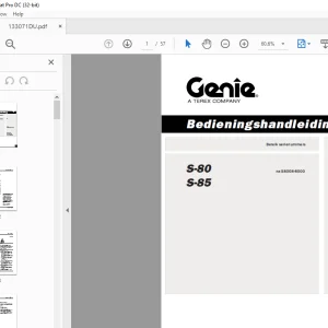 Genie S-80 S-85 Bedieningshandleiding 133071DU - PDF DOWNLOAD