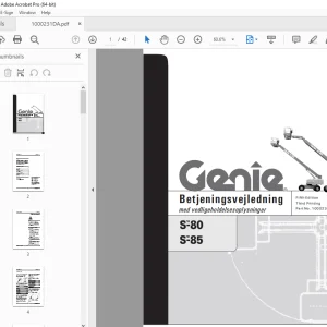 Genie S-80 S-85 Betjeningsvejledning 1000231DA - PDF DOWNLOAD