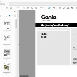 Genie S-80 S-85 Betjeningsvejledning 1258938DA - PDF DOWNLOAD