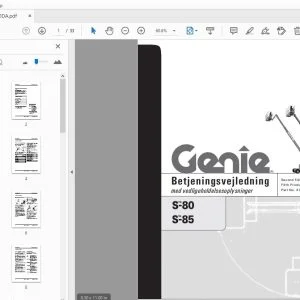 Download Genie S-80 S-85 Betjeningsvejledning 43650DA PDF
