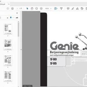 Genie S-80 S-85 Betjeningsvejledning 82200DA PDF Download