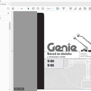 Genie S-80 S-85 Návod na obsluhu 1000231SK - PDF DOWNLOAD