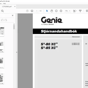 Genie S-80 XC S-85 XC Stjórnandahandbók 1279298ISGT - PDF