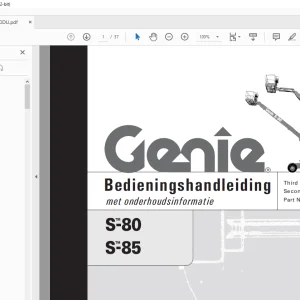 Genie S-80 s-85 Bedieningshandleiding 82200 - PDF DOWNLOAD