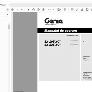 Genie SX-105 XC SX-125 XC Manualul de operare 1270327RO - PDF DOWNLOAD