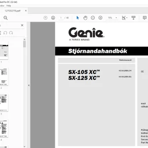 Genie SX-105 XC SX-125 XC Stjórnandahandbók 1270327IS - PDF DOWNLOAD