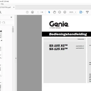 Genie SX-105 XC™ SX-125 XC™ Bedieningshandleiding - PDF DOWNLOAD