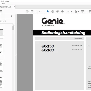 Genie SX-150 SX-180 Bedieningshandleiding 1262336DU - PDF DOWNLOAD