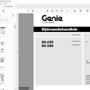 Genie SX-150 SX-180 Stjórnandahandbók  -PDF DOWNLOAD