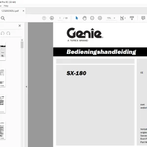 Genie SX-180 Bedieningshandleiding 1258939DU  - PDF DOWNLOAD