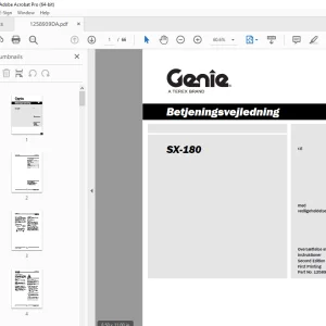 Genie SX-180 Betjeningsvejledning 1258939DA - PDF DOWNLOAD