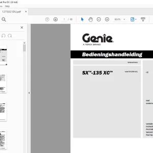 Genie SX™-135 XC™ Bedieningshandleiding 1273021DUGT - PDF DOWNLOAD
