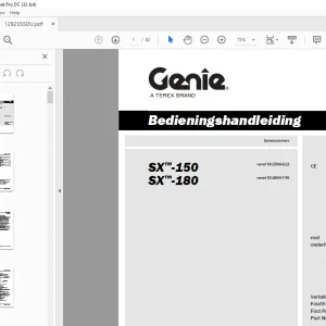 Genie SX™-150 SX™-180 Bedieningshandleiding 1292555DU - PDF DOWNLOAD