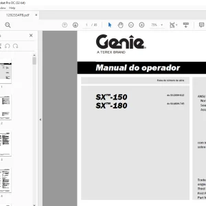 Genie SX™-150 SX™-180 Manual do operador 1292554PBGT - PDF DOWNLOAD