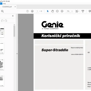 Genie Super-Straddle Korisnički Priručnik 133409HZ - PDF DOWNLOAD