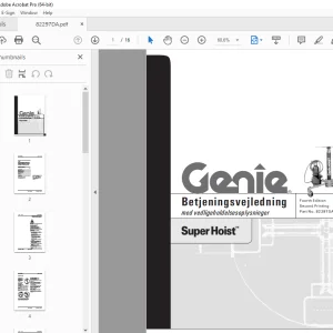 Genie SuperHoist Betjeningsvejledning 82297DA  PDF  