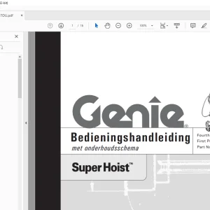 Genie Superhoist Bedieningshandleiding 82297DU -  PDF DOWNLOAD