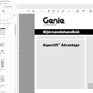 Genie Superlift Advantage Stjórnandahandbók 97550IS - PDF DOWNLOAD