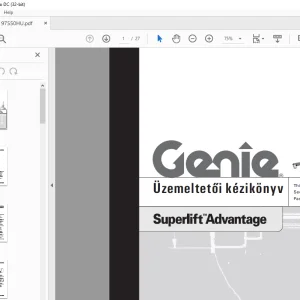 Genie Superlift Advantage Üzemeltetői kézikönyv 97550HU - PDF DOWNLOAD