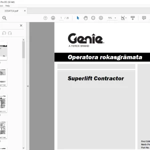 Genie Superlift Contractor Operatora rokasgrāmata - PDF