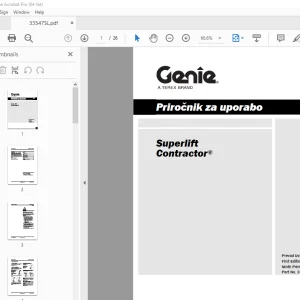 Genie Superlift Contractor Priročnik za uporabo 33547SL - PDF DOWNLOAD