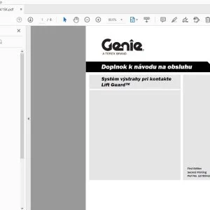 Genie Systém výstrahy pri kontakte Lift Guard Doplnok k návodu na obsluhu 1278541SK - PDF