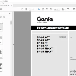 Genie S®-40 XC™ S-45 XC™ S-40 HF S-45 HF S-40 TRAX™ S-45 TRAX™ Bedieningshandleiding
