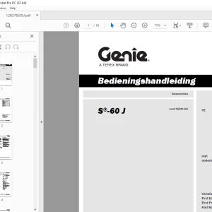 Genie S®-60 J Bedieningshandleiding 1283765DUGT - PDF DOWNLOAD