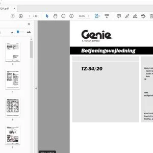 Genie TZ-34/20 Betjeningsvejledning 133554DA - PDF DOWNLOAD