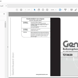 Genie TZ-34/20 Bedieningshandleiding 133554DU - PDF DOWNLOAD