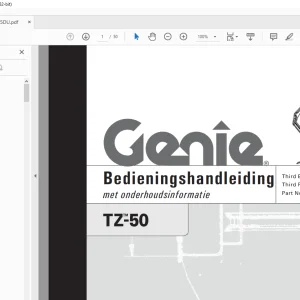 Genie TZ-50 Bedieningshandleiding 133555DU - PDF DOWNLOAD