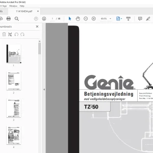 Genie TZ-50 Betjeningsvejledning 114164DA - PDF DOWNLOAD