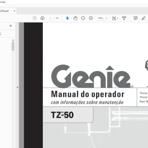 Genie TZ-50 Manual do operador 133555PB - PDF DOWNLOAD