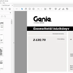 Genie Z-135/70 Üzemeltetői kézikönyv 114475HU - PDF DOWNLOAD