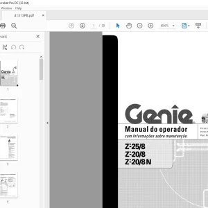 Genie Z-25/8 Z-20/8 Z-20/8N Manual do operador 41313PB - PDF DOWNLOAD