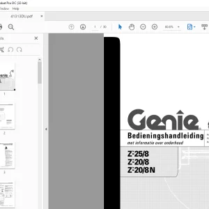 Genie Z-25/8 z-20/8 Z/20/8N Bedieningshandleiding - PDF DOWNLOAD